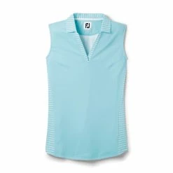 FootJoy Women's Open Placket Sleeveless Polo -Shoes Sales Shop footjoy womens open placket sleeveless polo sky 01 87746.1673285373