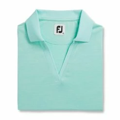 FootJoy Women's Open Placket Space Dye Polo 31 FootJoy Women's Open Placket Space Dye Polo -Shoes Sales Shop footjoy womens open placket space dye polo aquamarine white 05 65345.1631902166