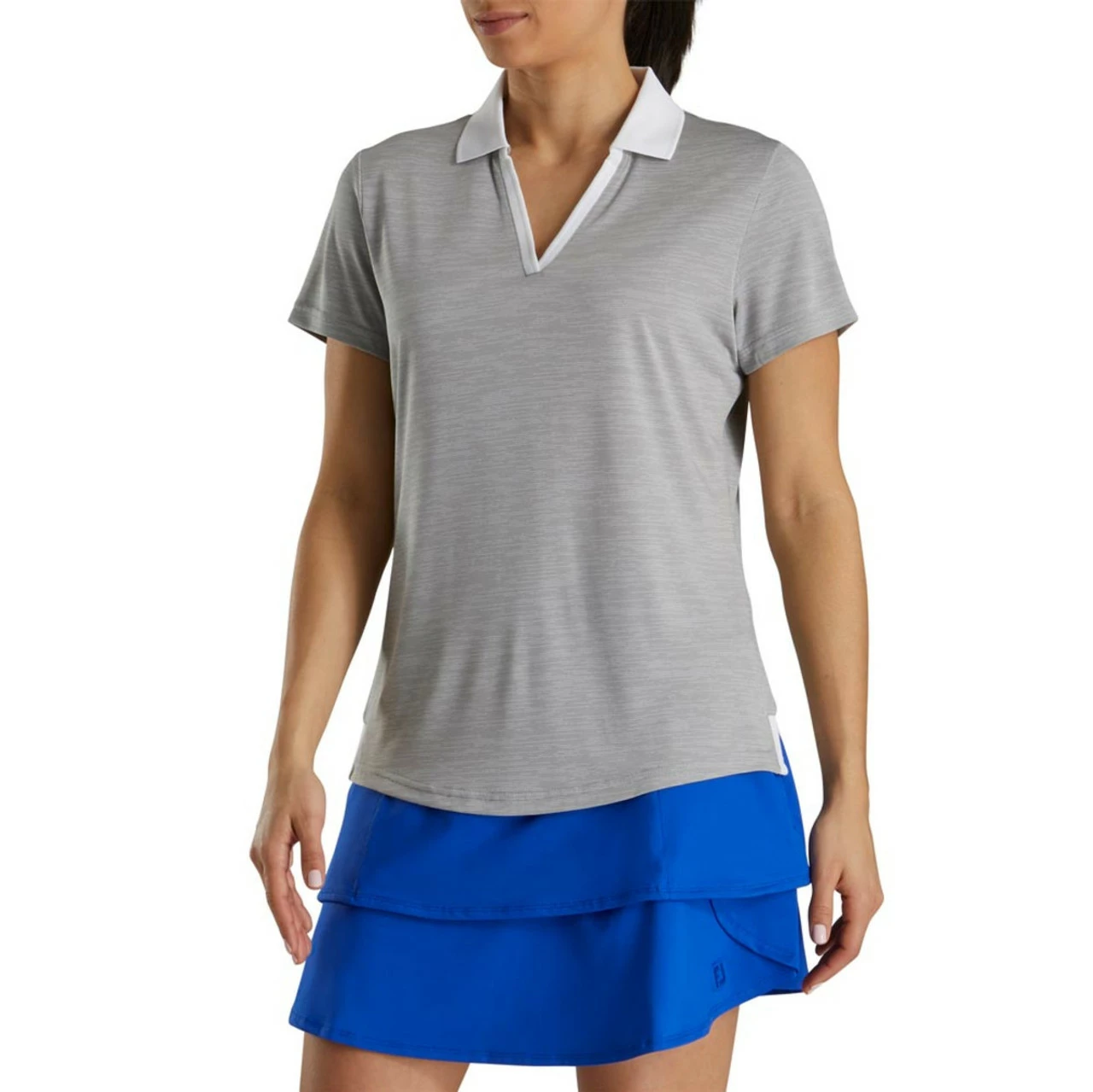 FootJoy Women's Open Placket Space Dye Polo 9 FootJoy Women's Open Placket Space Dye Polo - Image 7