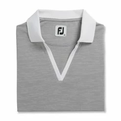 FootJoy Women's Open Placket Space Dye Polo 26 FootJoy Women's Open Placket Space Dye Polo -Shoes Sales Shop footjoy womens open placket space dye polo grey white 05 84053.1631902166