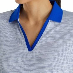 FootJoy Women's Open Placket Space Dye Polo 20 FootJoy Women's Open Placket Space Dye Polo -Shoes Sales Shop footjoy womens open placket space dye polo white cobalt 04 65491.1631902167