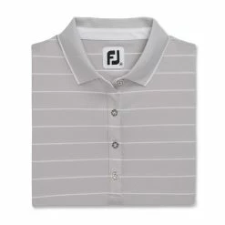 FootJoy Women's Pique Pinstripe Half Sleeve Polo -Shoes Sales Shop footjoy womens pique pinstripe half sleeve polo light grey heather 04 93987.1673903510