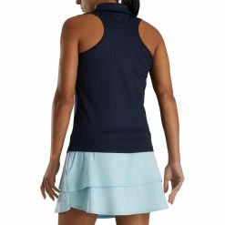 FootJoy Women's Ribbed Sleeveless Polo -Shoes Sales Shop footjoy womens ribbed sleeveless polo navy 03 81352.1676590899