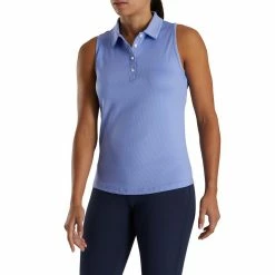 FootJoy Women's Ribbed Sleeveless Polo -Shoes Sales Shop footjoy womens ribbed sleeveless polo violet 02 13119.1676593597