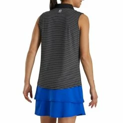 FootJoy Women's Sleeveless Pinstripe Polo -Shoes Sales Shop footjoy womens sleeveless pinstripe polo black 03 72982.1633122943