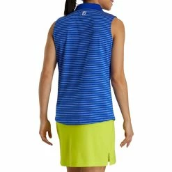 FootJoy Women's Sleeveless Pinstripe Polo -Shoes Sales Shop footjoy womens sleeveless pinstripe polo cobalt 03 56851.1633122943