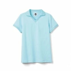 FootJoy Women's Stretch Lisle End On End Open Collar Polo 8 FootJoy Women's Stretch Lisle End On End Open Collar Polo -Shoes Sales Shop footjoy womens stretch lisle end on end open collar polo light blue 01 38889.1633379496