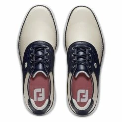 FootJoy Women's Traditions Saddle Golf Shoes -Shoes Sales Shop footjoy womens traditions saddle golf shoes cream navy 03 73197.1676593654
