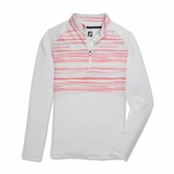 FootJoy Women's Watercolor Half-Zip Mid-Layer -Shoes Sales Shop footjoy womens watercolor half zip mid layer white 01 69908.1676597573
