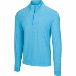 Greg Norman Heathered 1/4 Zip Mock -Shoes Sales Shop greg norman heathered 1 4 zip mock riviera blue heather 01 18533.1632775036