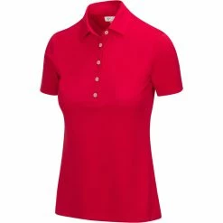 Greg Norman Women's Freedom Micro Pique Short Sleeve Polo -Shoes Sales Shop greg norman womens freedom micro pique short sleeve polo british red 01 09184.1659043413