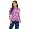 IBKUL Aubrey Print Long Sleeve Mock Neck 2 IBKUL Aubrey Print Long Sleeve Mock Neck -Shoes Sales Shop ibkul aubrey print long sleeve mock neck plum multi 01 97993.1676584295
