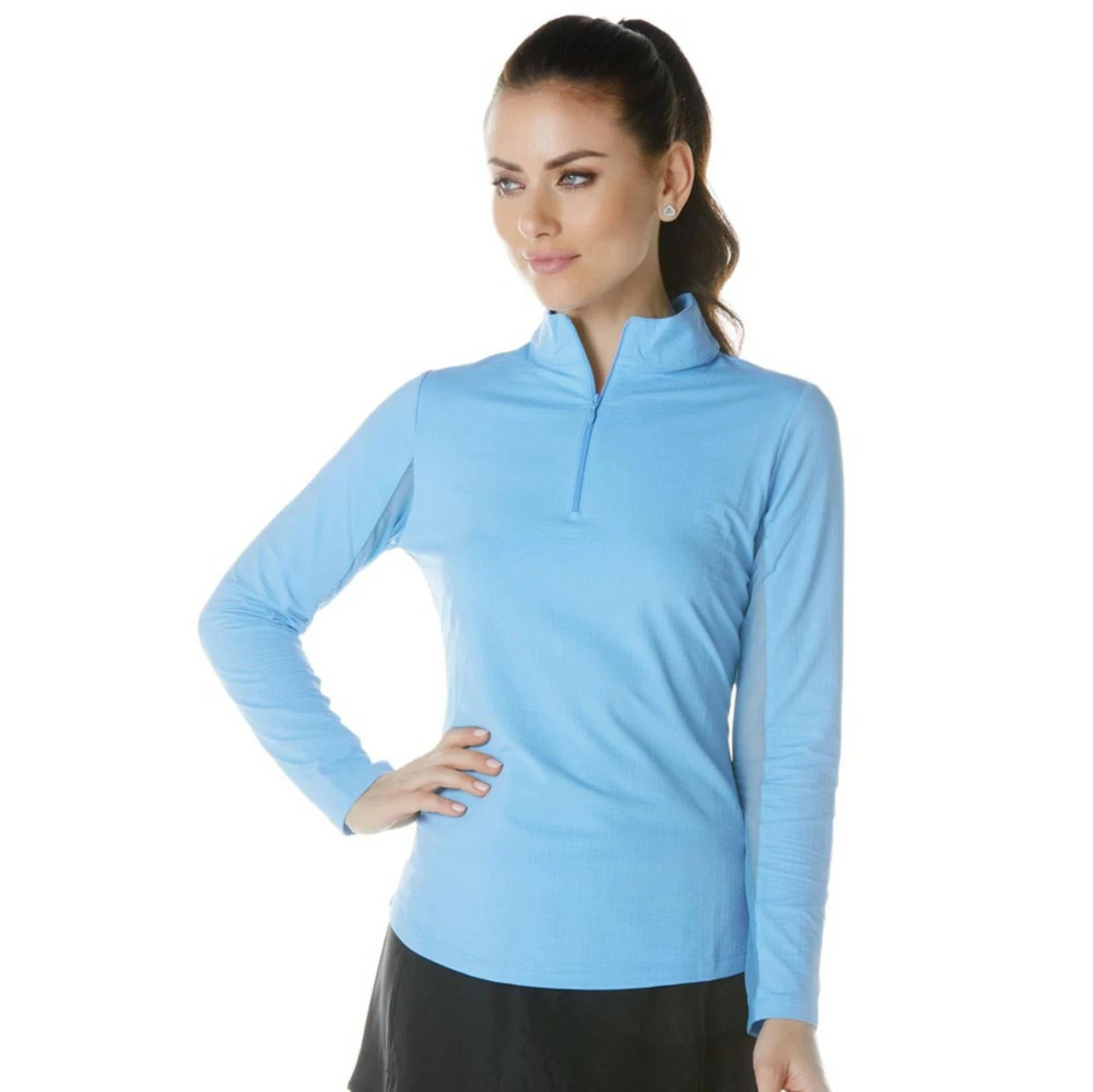 IBKUL Solid Long Sleeve Mock 4 IBKUL Solid Long Sleeve Mock - Image 2