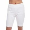 IBKUL Stain Resistant Solid Shorts -Shoes Sales Shop ibkul stain resistant solid short white 01 39719.1659043244