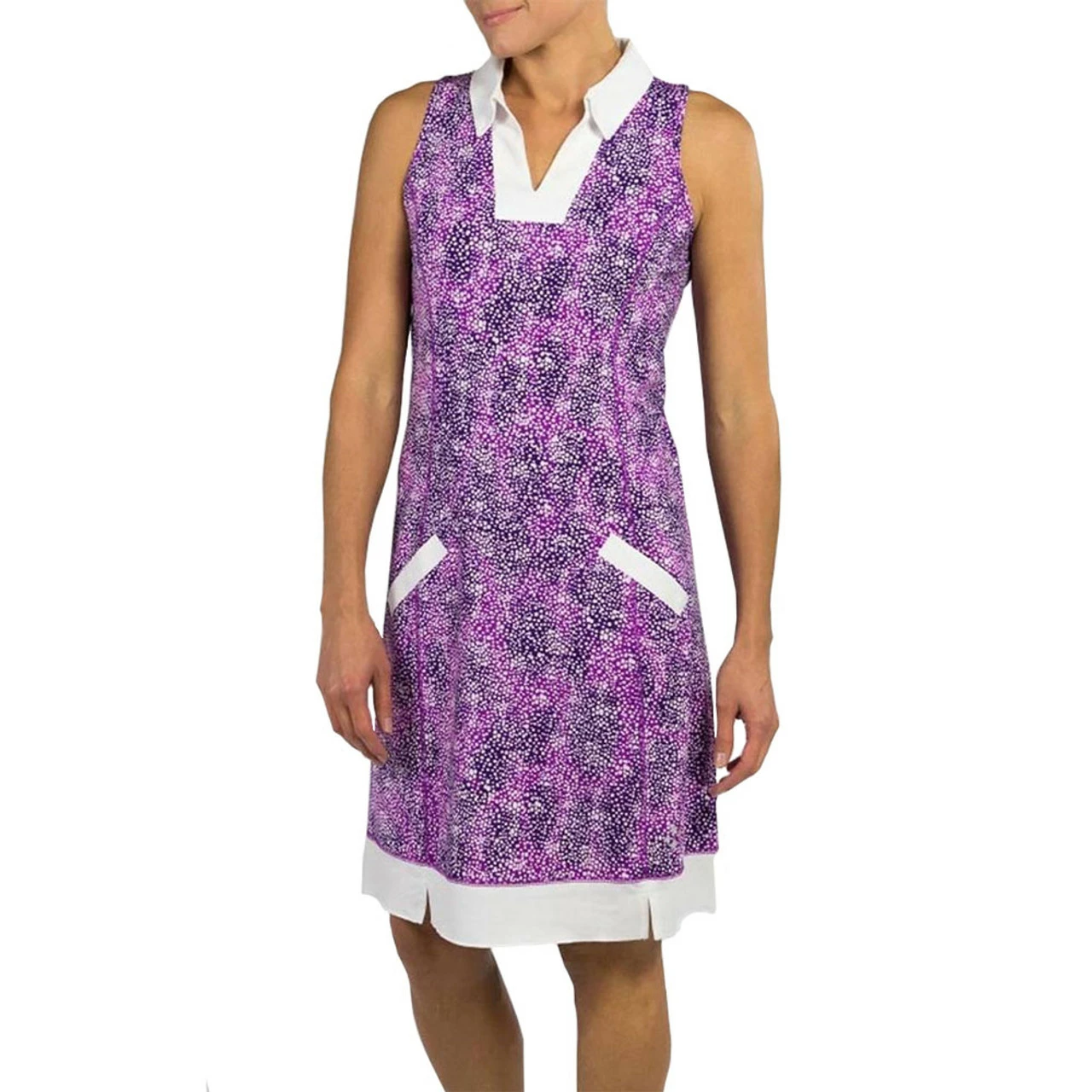 Jofit Wide Placket Dress - Speckle Print 3 Jofit Wide Placket Dress - Speckle Print