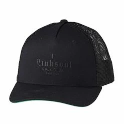 Linksoul Embossed Mesh Trucker Hat -Shoes Sales Shop linksoul embossed mesh trucker hat black 01 44260.1632942915
