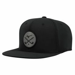 Mizuno Crossed Clubs Snapback Hat -Shoes Sales Shop mizuno crossed clubs snapback hat black 01 63607.1671653725