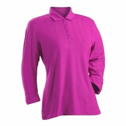 Nancy Lopez Grace 3/4 Sleeve Polo -Shoes Sales Shop nancy lopez grace 3 4 sleeve polo hot pink 01 70307.1633541344