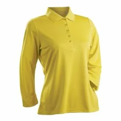 Nancy Lopez Luster 3/4 Sleeve Polo - Plus Size -Shoes Sales Shop nancy lopez luster 3 4 sleeve polo plus size amber 01 83608.1633459019