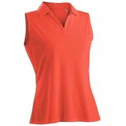 Nancy Lopez Luster Sleeveless Polo -Shoes Sales Shop nancy lopez luster sleeveless polo tangerine 01 54351.1633466644