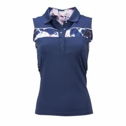 Nancy Lopez Peace Sleeveless Polo -Shoes Sales Shop nancy lopez peace sleeveless polo navy 01 66046.1648051972