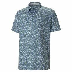 Puma Mattr Florals Polo -Shoes Sales Shop puma mattr florals polo evening sky dusty green 01 27451.1678825379