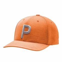 Puma P Snapback Hat -Shoes Sales Shop puma p snapback hat vibrant orange 01 30287.1640268310