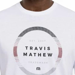 Travis Mathew Secondary School Tee -Shoes Sales Shop travis mathew secondary school tee white 03 29244.1671654434