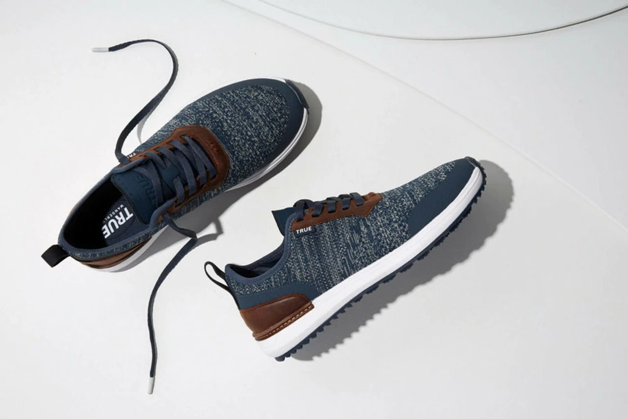 True Men's Lux Knit Golf Shoes - Heathered Navy 4 True Men's Lux Knit Golf Shoes - Heathered Navy - Image 2